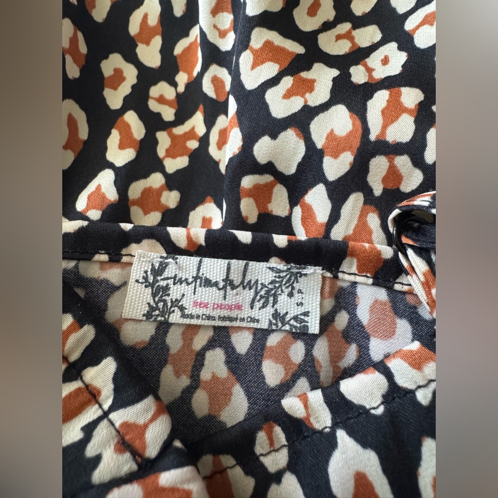Free People Intimates All My Love Shine Animal Printed Slip Dress Mini Leopard - Picture 10 of 11